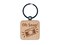 Oh Snap Camera Photography Engraved Wood Square Keychain Tag Charm